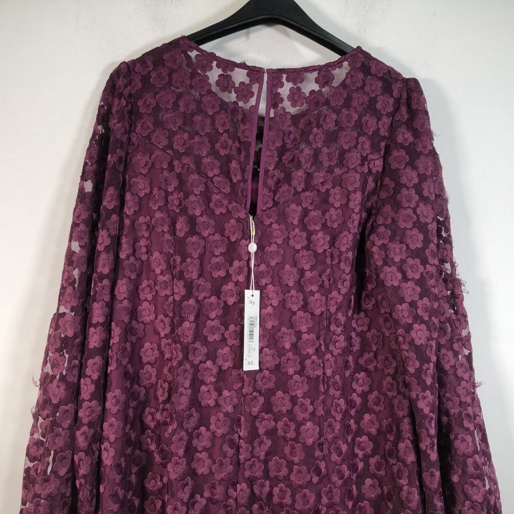 Trina Turk Floral Airie Dress, Women's Size 10 - Dark Purple - Picture 11 of 12